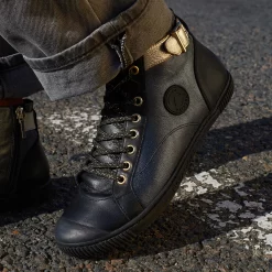 Pataugas BANJOU LATSA/MIX F4H NOIR/DORÉ 11 Pataugas BANJOU LATSA/MIX F4H NOIR/DORÉ -Pataugas F Palme MIX Noir Dore